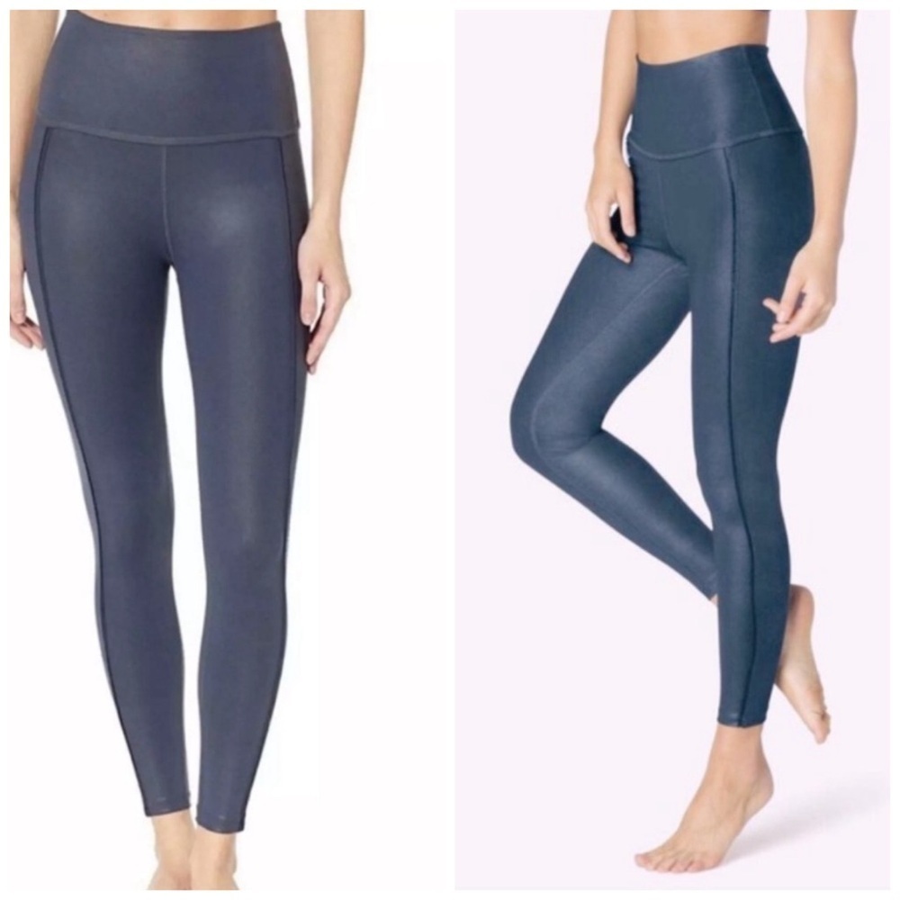 Beyond Yoga Ride It High Rise Faux Leather Leggings Size XL